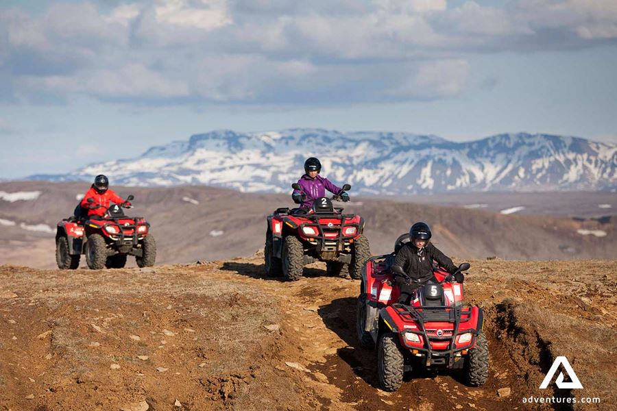 riding atvs through mountain roads