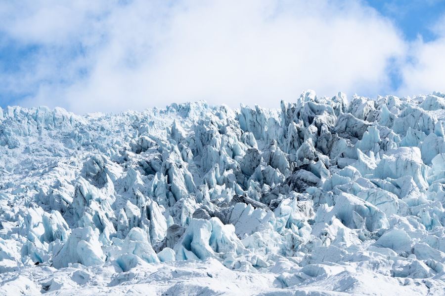 Glacier spikes on Vatnajokull glacier in Iceland