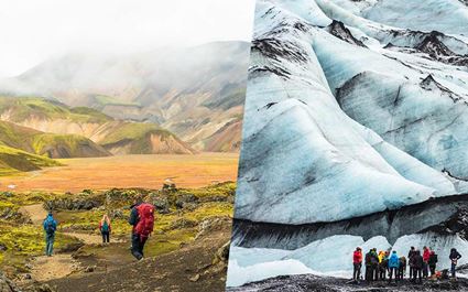 5-tägige Laugavegur-Wanderung mit Südküsten- & Gletscherwanderungstour
