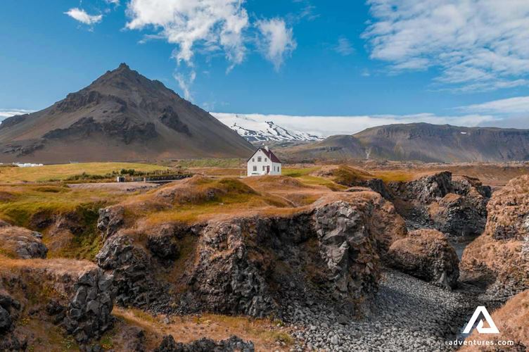small house in arnarstapi area in iceland