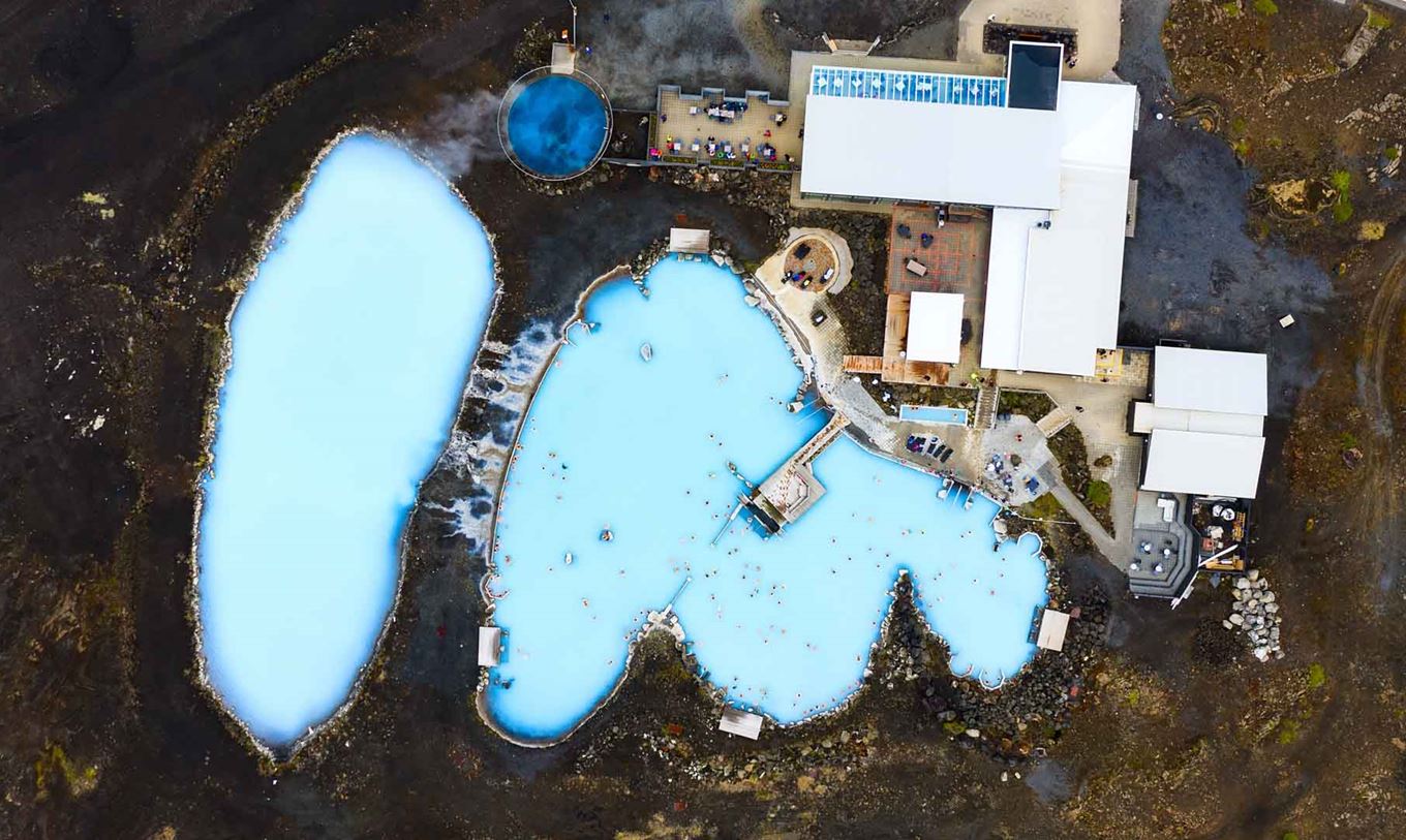 Blue Lagoon iceland by mavic pro