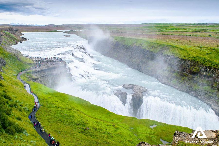 birds eye view of gullfoss