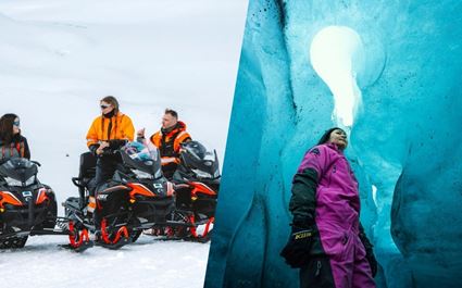 Snowmobile & Neptune Ice Cave Tour from Reykjavik or Skjól