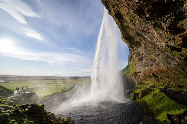 Seljalandsfoss waterfall in summer