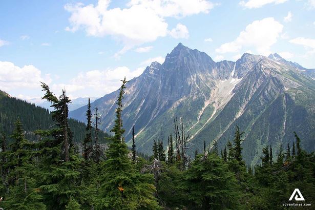 Panoramic View of Rocky Mountains in Canada