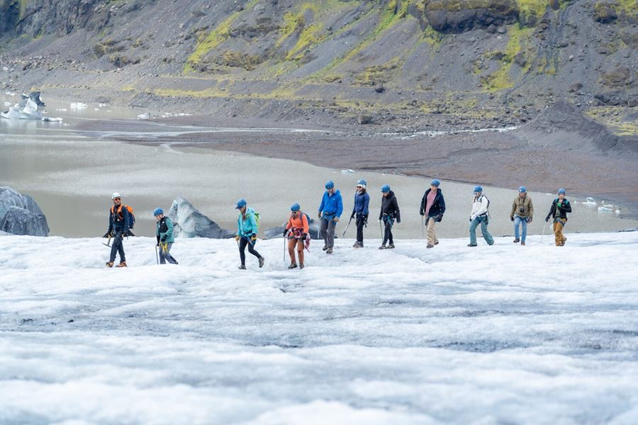 Guided glacier walking in Iceland