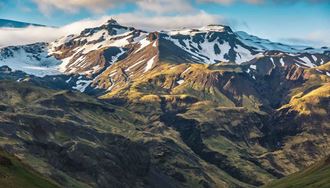 a view of the eyjafjallajokull volcano in south iceland