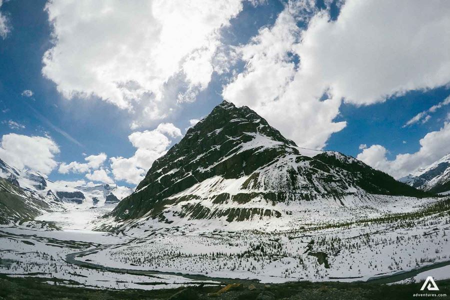 steep mountain peak in canada