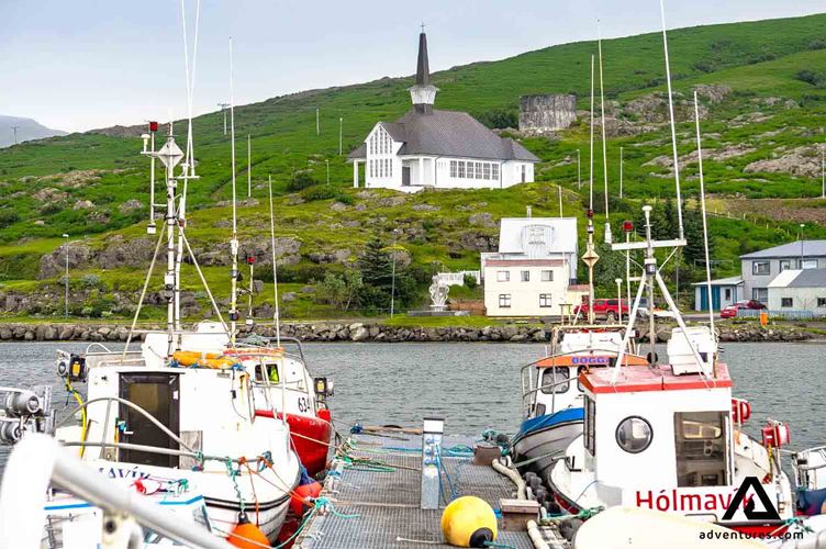 fishing boats in holmavik
