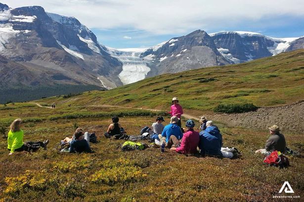 Group Chilling at Rocky Mountains