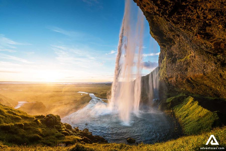 Sunrise at Seljalandsfoss Waterfall