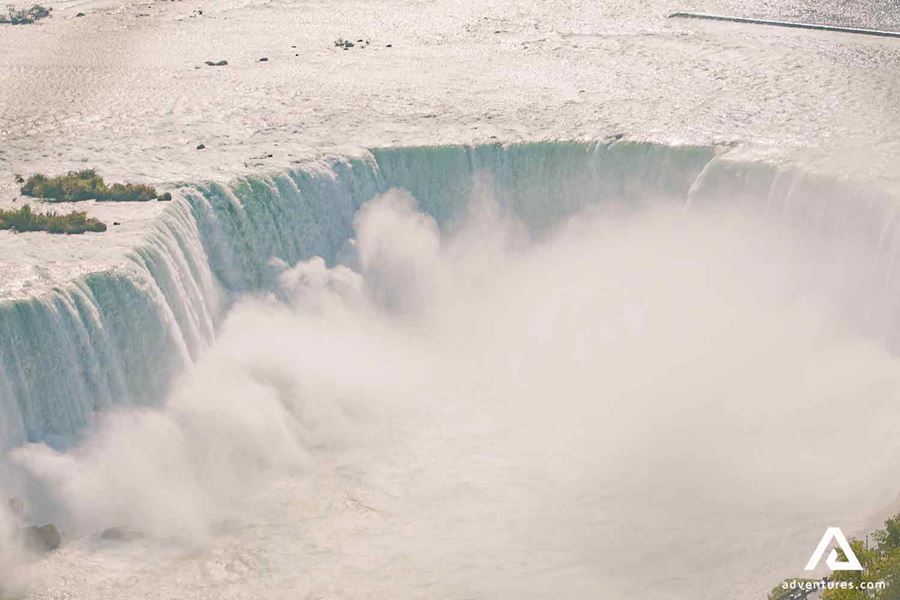 powerful niagara falls aerial view