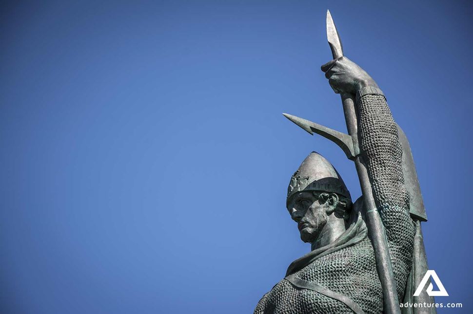 Ingolfur Arnarson Viking Statue in iceland