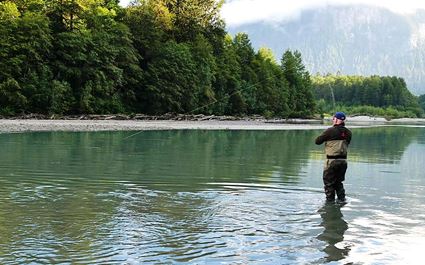 River Fishing from a lodge north of Vancouver Island