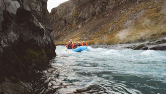 Glacial River Rafting Underwater Rocks
