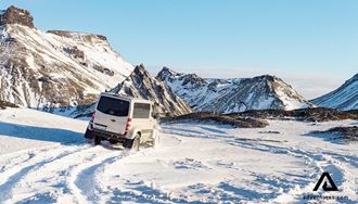 super jeep near katla volcano ice cave