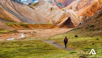 hiking landmannalaugar paths in iceland