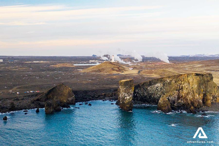 ocean cliffs near reykjanesviti