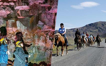 The Black Lava Tour - Horses and Caving