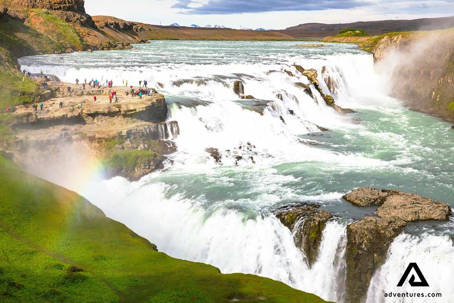 gullfoss falls in summer