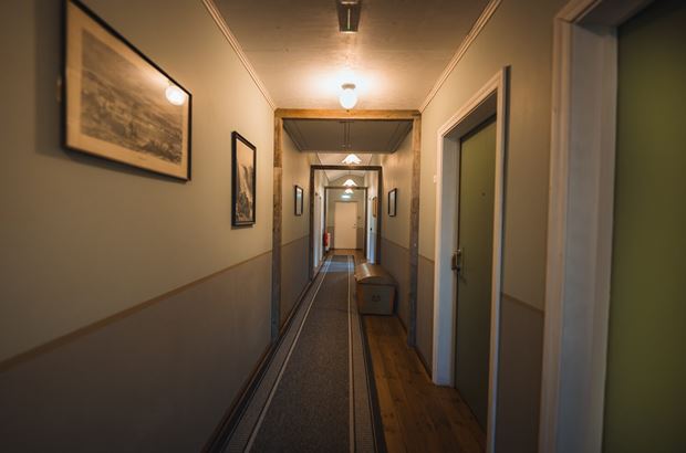 Hall in Icelandic farm hotel