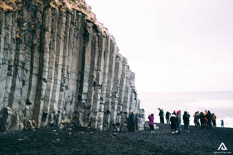 Reynisdrangar Cliffs on Black Sand Beach