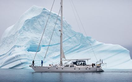 Arctic cruise in Scoresbysund fjord in Greenland