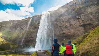 Route To Seljalandsfoss Waterfall In South Iceland