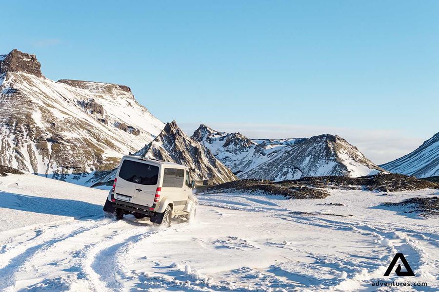 super jeep near katla volcano