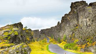 gravel path in thingvellir national park