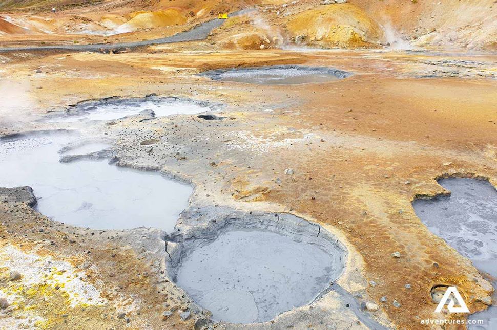 mud pool in seltun area in reykjanes area