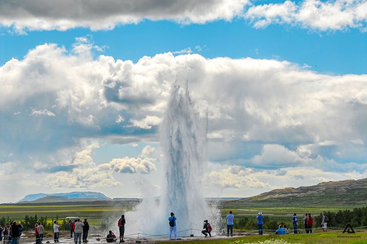 Strokkur Geysir Golden Circle In Iceland