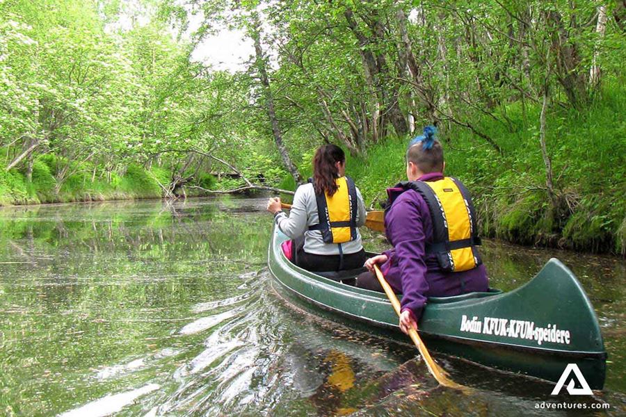 canoeing in river