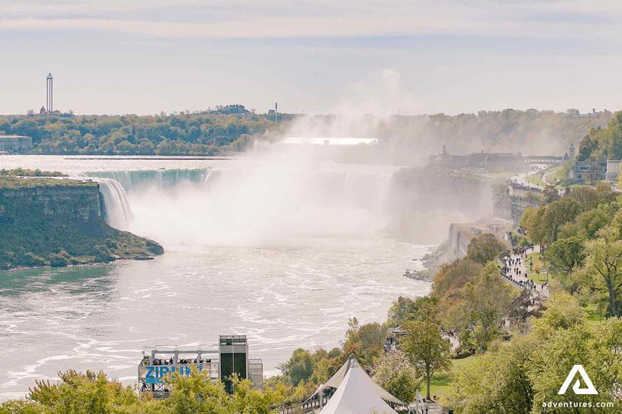 aerial view of niagara falls