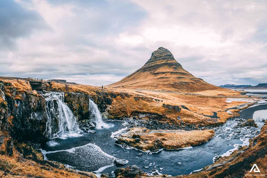 Kirkjufell mountain and waterfall