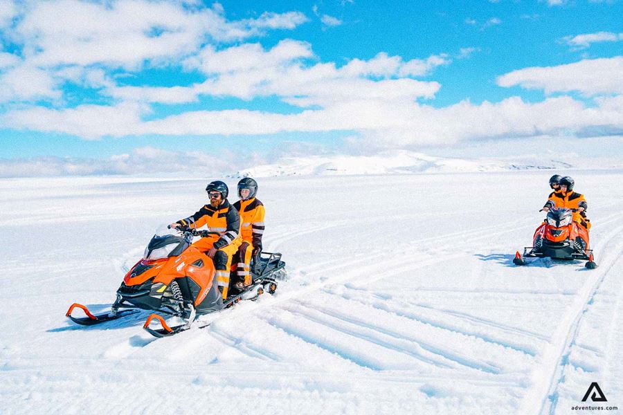 Snowmobiling in Gullfoss