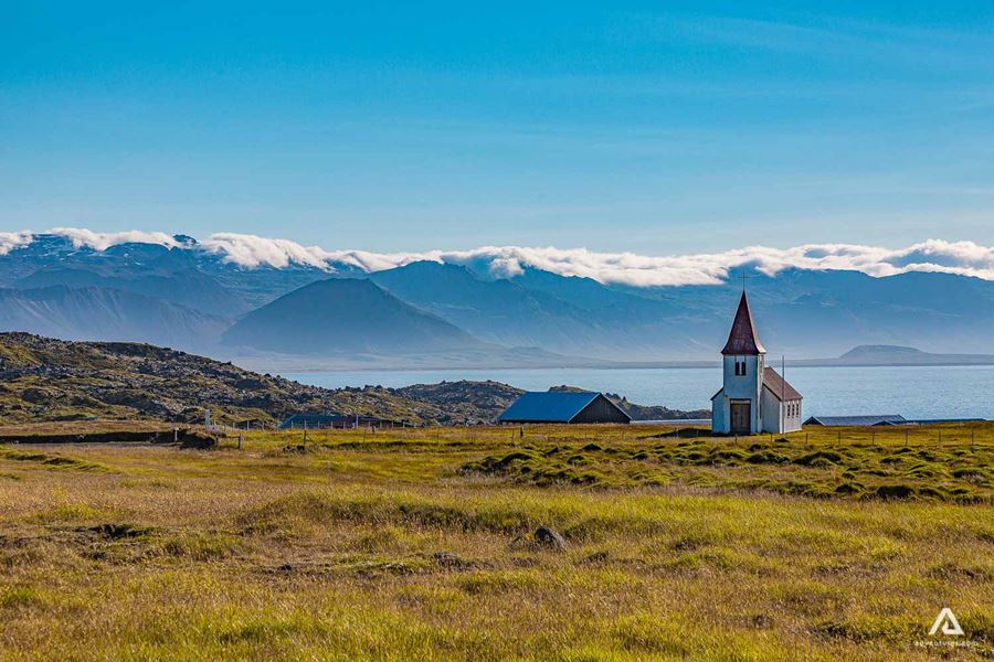 Vik town Vikurkirkja Church View