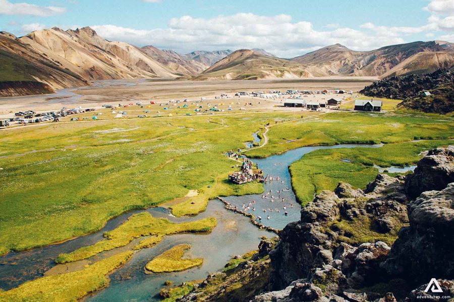Aerial View Of Landmannalaugar in Iceland