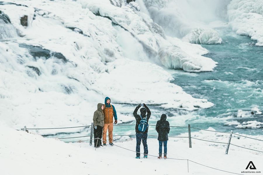 Photography near Gullfoss waterfall