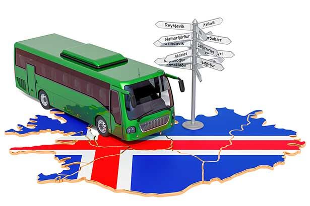 Bus Transfer Iceland Sign