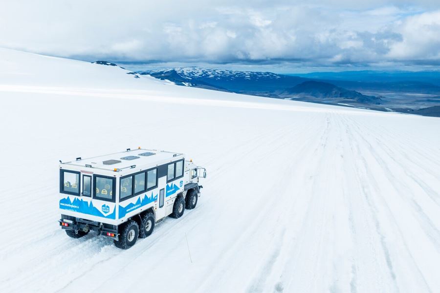Glacier Monster Truck Driving On A Glacier In Iceland