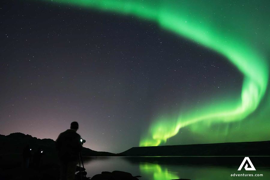 taking pictures of northern lights