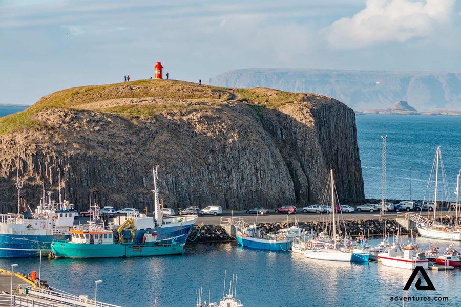 beautiful harbor at stykkisholmur