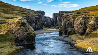 Fjadrargljufur Canyon in south iceland