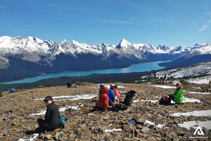 Panoramic View of Rocky Mountains and Jasper