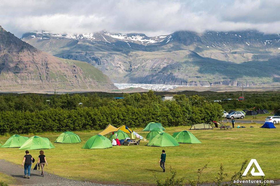 campsite in skaftafell vatnajokull national park